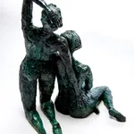 Bronze sculpture of two women by sculptor Emilio DiIorio.
