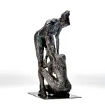 Sculptor Emilio DiIorio bronze of two figures.