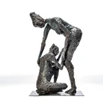 Sculptor Emilio DiIorio bronze of two figures.