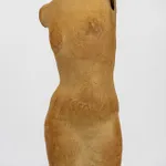 Abstract torso in ceramic by sculptor Emilio DiIorio