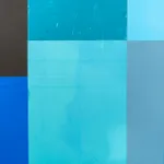 Abstract collage by painter Emilio DiIorio in shades of blue and black