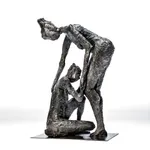 Sculptor Emilio DiIorio bronze of two figures.