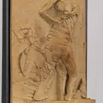 Figurative ceramic relief in 9 Greek Muses series by sculptor Emilio DiIorio