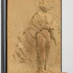 Figurative ceramic relief in 9 Greek Muses series by sculptor Emilio DiIorio