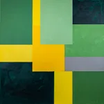 Abstract collage by painter Emilio DiIorio