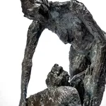 Sculptor Emilio DiIorio bronze of two figures.