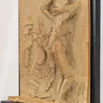 Figurative ceramic relief in 9 Greek Muses series by sculptor Emilio DiIorio