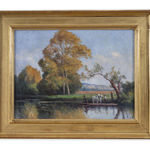 Maximilien Luce (1858-1941), Paysage de campagne au bord de l'eau