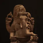 Indonesian Volcanic Andesite Sculpture of Ganesh, 16th Century CE - 19th Century CE