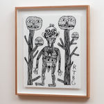 Tom O'Hern, Bone Bed 1 (man with fruit bat), 2009