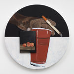 Jammie Holmes, A Self Portrait of an Artist on a Narrow Street, 2019