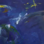 Kwamé Azure Gomez, Back water Blue New moon (after Dianne), 2025