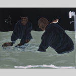 Jammie Holmes, A Self Portrait of an Artist on a Narrow Street, 2019