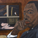 Jammie Holmes, A Self Portrait of an Artist on a Narrow Street, 2019