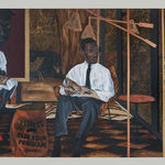 Jammie Holmes, A Self Portrait of an Artist on a Narrow Street, 2019