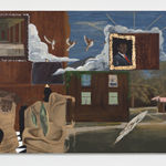 Jammie Holmes, A Self Portrait of an Artist on a Narrow Street, 2019