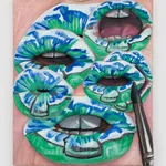 Gina Beavers, Sturtevant's Jasper Johns Lips, 2022