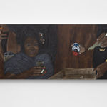 Jammie Holmes, A Self Portrait of an Artist on a Narrow Street, 2019