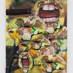 Gina Beavers, Sturtevant's Jasper Johns Lips, 2022