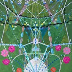 Ruby Palmer, Green and Silver Horizontal, 2016