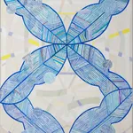 Ruby Palmer, Green and Silver Horizontal, 2016