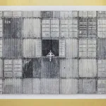 JR, Migrants, Mayra, Picnic across the border, Quadrichromie, Tecate, Mexico - U.S.A., 2018