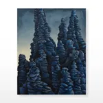 Silvia Giordani (b. 1992) Castels, 2025 Acrylic and oil on canvas 100 × 80 × 3 cm 39 3/8 × 31 1/2 × 1 1/8 in Image courtesy of Buysse Gallery. © Silvia Giordani. All rights reserved.