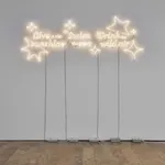 Andrea Bowers, Live in the Sunshine, Swim the Sea, Drink the Wild Air (Quote by Ralph Waldo Emerson), 2023