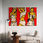 Simulation of Chance Cooper's "Just Because She Can," in an interior space.