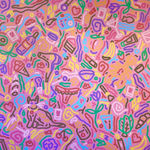 “Good Girl,” , painting by Chance Cooper artist from United States, based in LA. Available at Carousel Fine Art Miami. The artist's technique with oil on canvas celebrates the sacred art of storytelling, with each painting evoking the sense of a page torn from one’s life. His work is recognized as a playground where his characters reveal their existential secrets. Colors of this work : Blue, Green, Purple, Pink, Orange, Red, Yellow, Brown