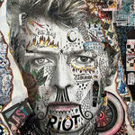 “David Bowie” painting by Stikki Peaches, artist from Canada. Available at Carousel Fine Art, Chicago.
