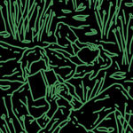 “Falling”, painting by Chance Cooper artist from United States, based in LA. Available at Carousel Fine Art Atlanta. The artist's technique with oil on canvas celebrates the sacred art of storytelling, with each painting evoking the sense of a page torn from one’s life. His work is recognized as a playground where his characters reveal their existential secrets. Colors of this work : Black, Green