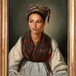 EUGÈNE LAMBERT, Portrait of a man in a wide-brimmed hat , c. 1870