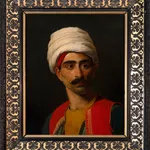 CLAUDE-MARIE DUBUFE AND WORKSHOP, Portrait of Hassan, Keeper to Charles X's giraffe