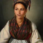 EUGÈNE LAMBERT, Portrait of a man in a wide-brimmed hat , c. 1870