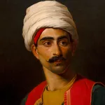 CLAUDE-MARIE DUBUFE AND WORKSHOP, Portrait of Hassan, Keeper to Charles X's giraffe