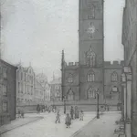 Pierre Adolphe Valette, Six Sheep and Woman Reading