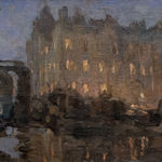 Pierre Adolphe Valette, Six Sheep and Woman Reading