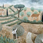 Sarah Bowman, Dusk, Lavender Fields, Provence