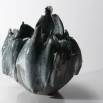 Kato Mami 加藤真美, Black frost glazed tea bowl 1, 2025