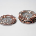 Wakao Toshisada 若尾利貞, Nezumi (Gray) Shino Plates 鼠志野 豆皿, 1980's