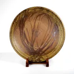 Isezaki Mitsuru 伊勢崎満, Bizen Large Plate 備前大平鉢