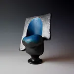 Yanagihara Mutsuo 柳原睦夫, Vessel "where the soul resides" 碧釉壷 “玉の所在”, 2014