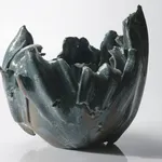Kato Mami 加藤真美, Black frost glazed tea bowl 1, 2025