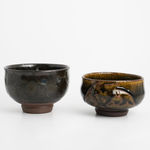 Kinjo Jiro 金城次郎, Teabowl with Fish Drawing 魚紋茶碗