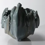 Kato Mami 加藤真美, Black frost glazed tea bowl 1, 2025