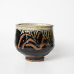 Hamada Shoji 濱田庄司, White-glazed square bottle with black drip