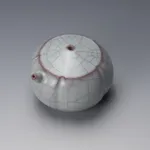 Takagaki Atsushi 高垣 篤, Water dropper with celadon glaze on red clay