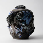 Oishi Sayaka 大石早矢香, Water Jar - feathers- 水指, 2024