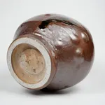 Murata Gen 村田 元, Jar with Persimmon Glaze 扁壺